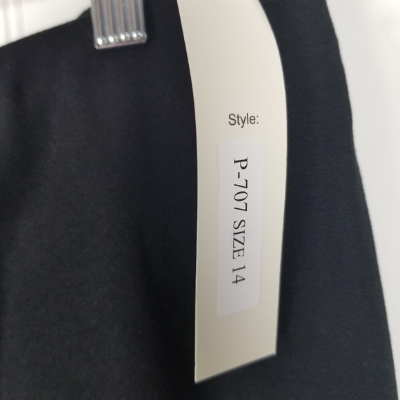 Eleven Classic Black Womens Pants Stretch Waist Size 14 Straight Leg Office Work - Picture 2 of 8